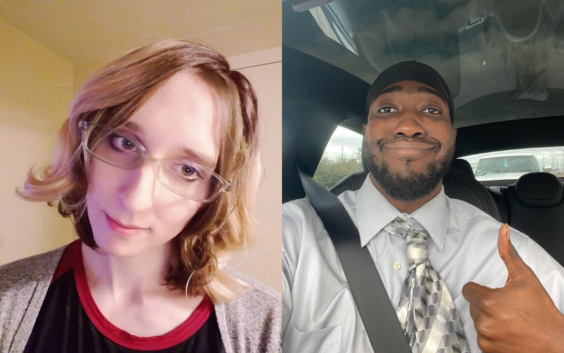 Former Twitch streamer JiDion talks about Narcissa Wright&#039;s ban upliftment (Images via JiDion and narcissawright/Twitter)
