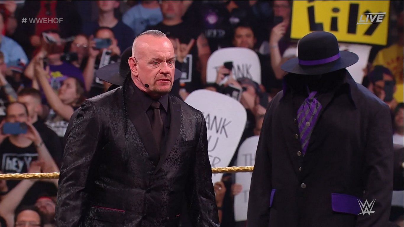The Undertaker delivers his Hall of Fame speech.