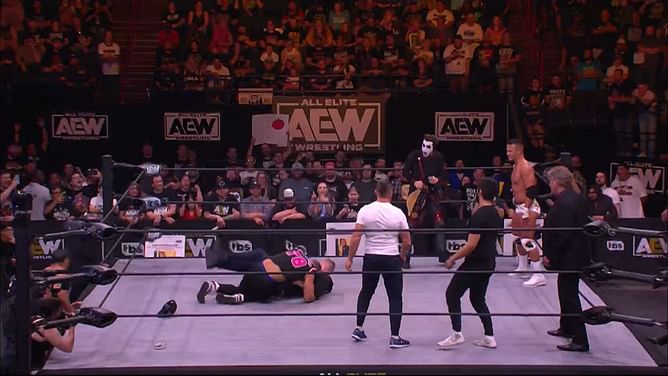 Bryan Danielson, Jon Moxley, and Ricky Starks address fans after AEW dynamite, Top heel interrupts
