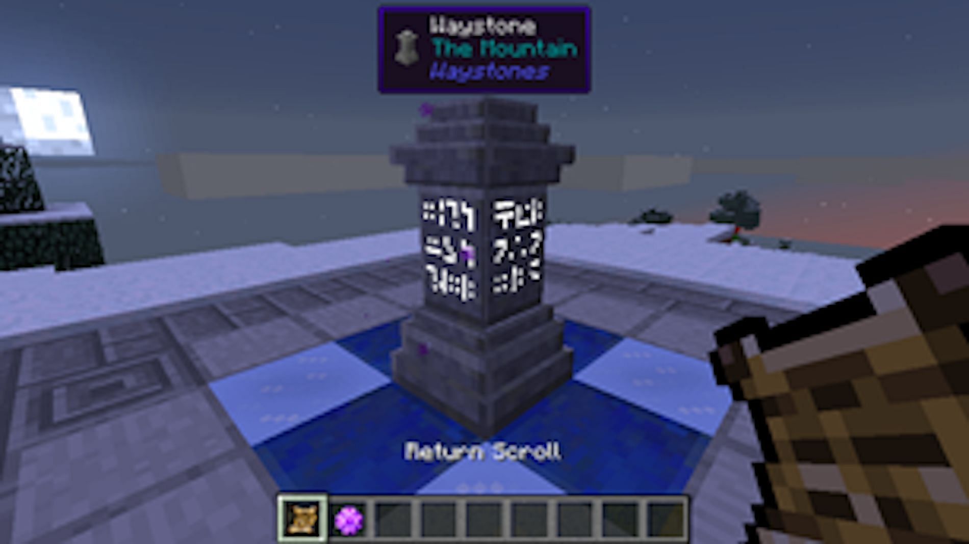 A Waystone block [Image via CurseForge]