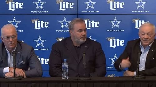 (From left) Stephen Jones, Mike McCarthy, and Jerry Jones (Courtesy of Ari Meirov's Twitter)