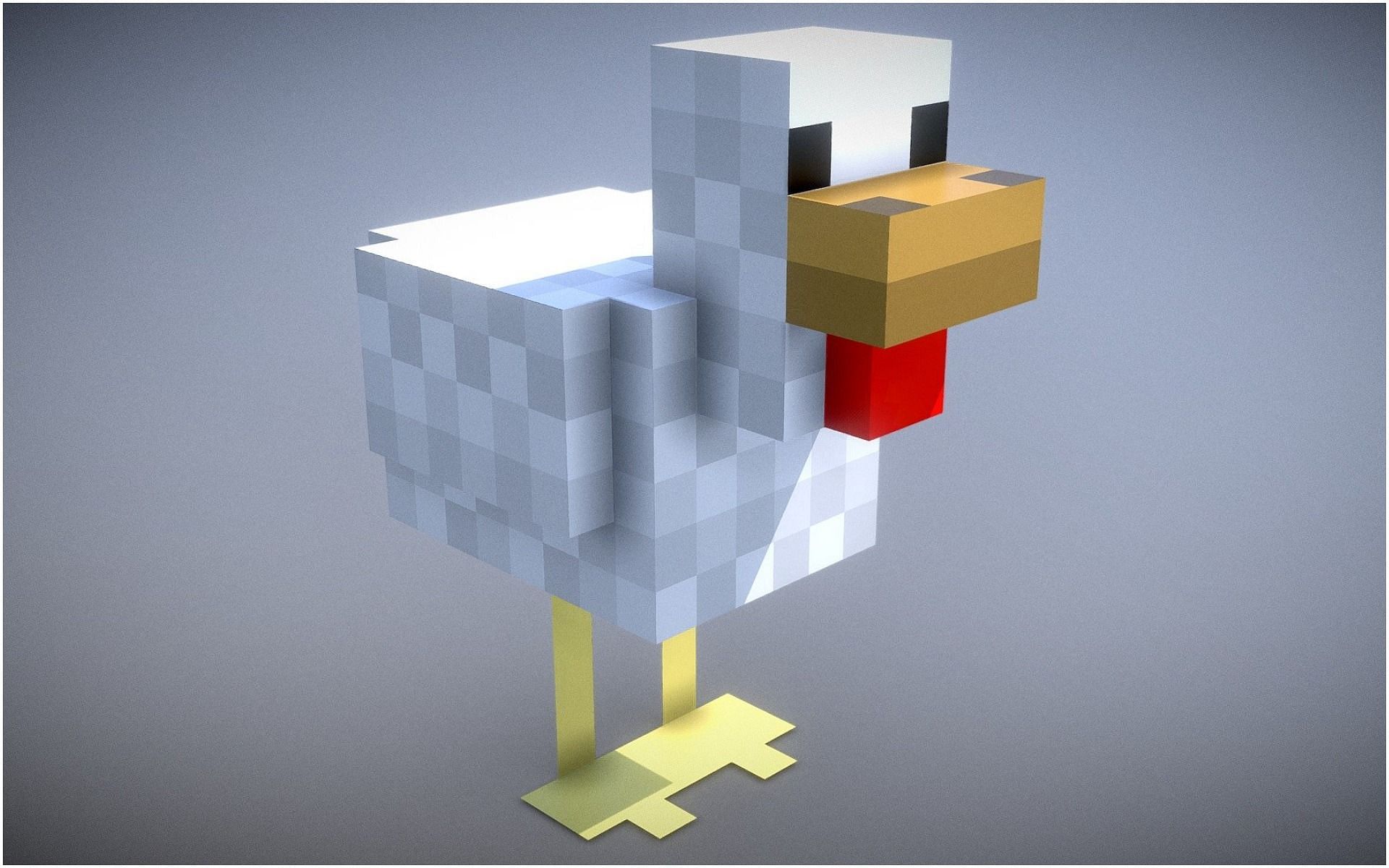 A chicken from Minecraft (Image via Sketchfab/Vincent Yanez)