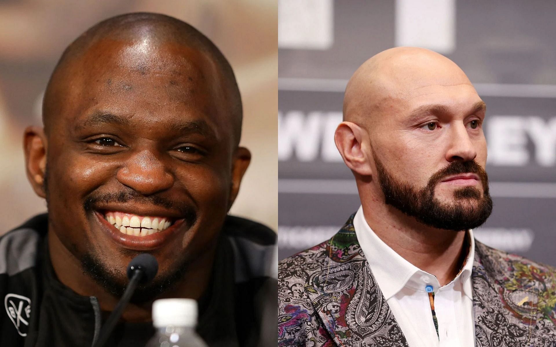 Dillian Whyte (L) has gotten candid about his sparring sessions with Tyson Fury (R)