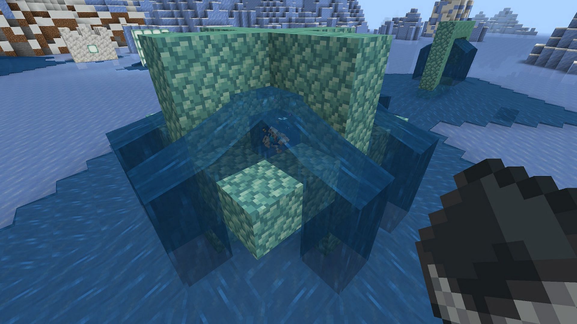 Conduits can have up to 3 levels of effectiveness (Image via Minecraft)