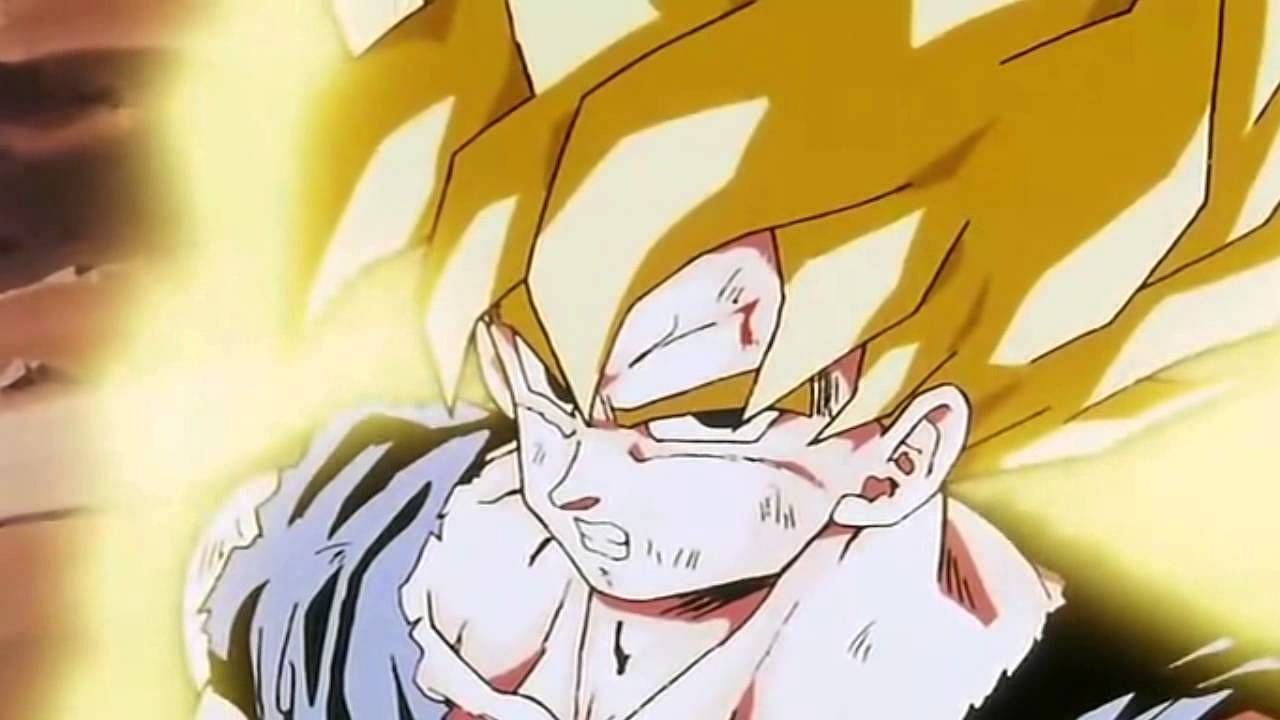 Goku seen in the base Super Saiyan form (Image via Toei Animation)