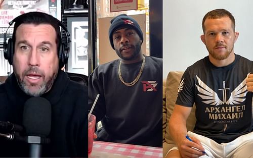 L - R: John McCarthy, Aljamain Sterling and Petr Yan [Images via @JohnMcCarthyMMA on Twitter, @funkmasterMMA and @petr_yan on Instagram]