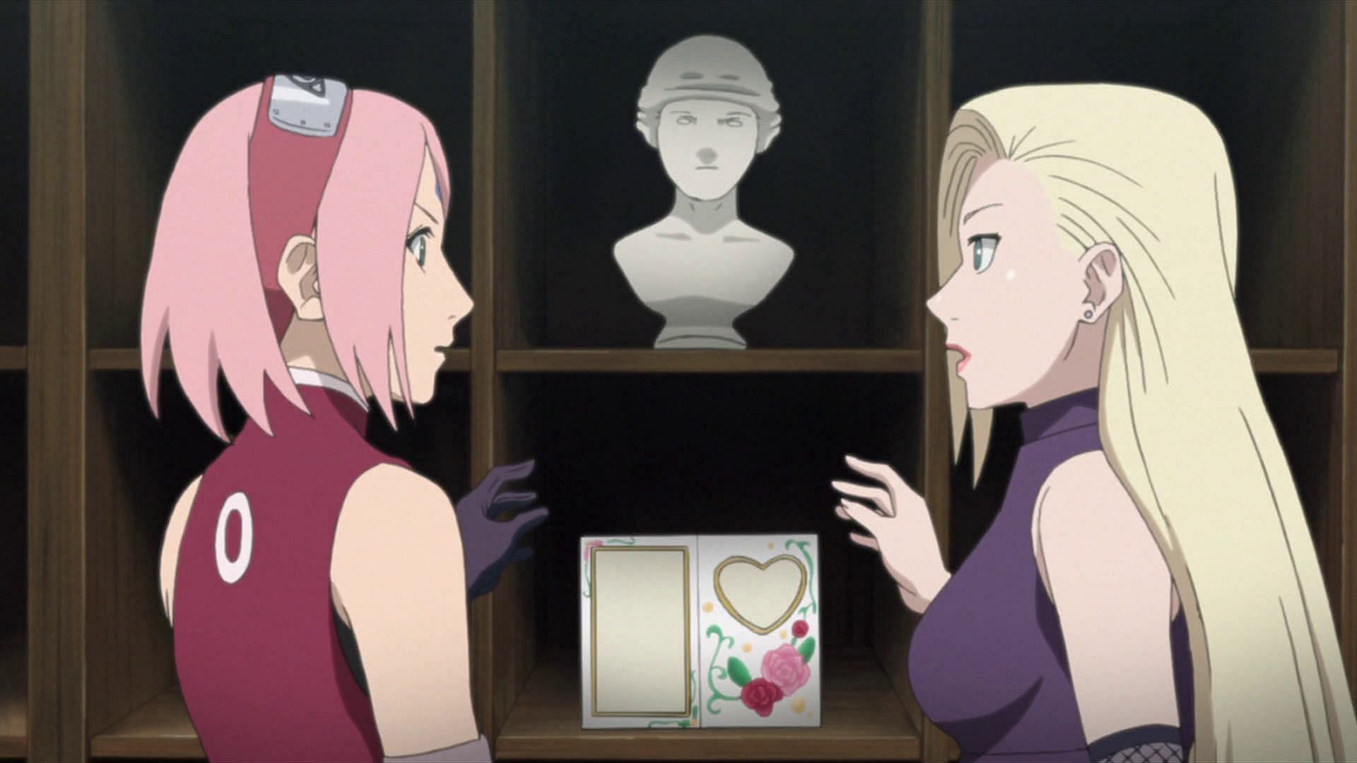 Sakura and Ino in Naruto Shippuden (Image via Viz Media)