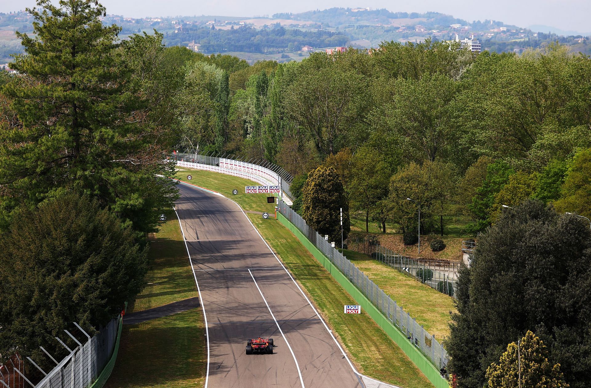 Aerial view of the Autodromo Enzo e Dino Ferrari which will host the 2022 F1 Imola GP.(Photo by Bryn Lennon/Getty Images)