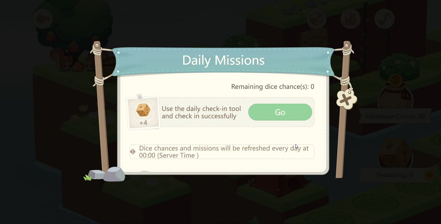 Complete daily missions for more dice (Image via HoYoverse)