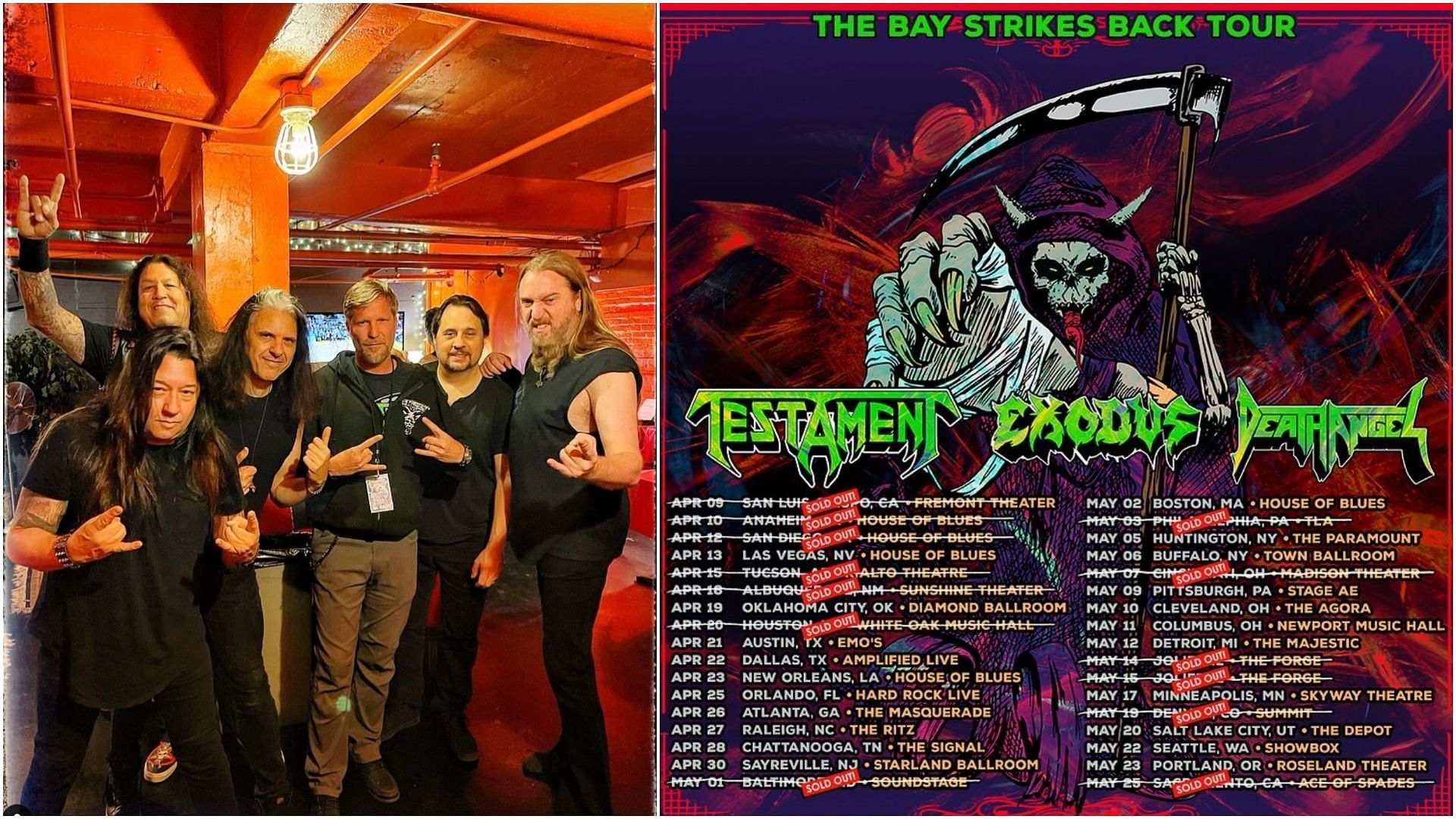 Bay Strikes Back Tour ft. Testament, Exodus and Death Angel