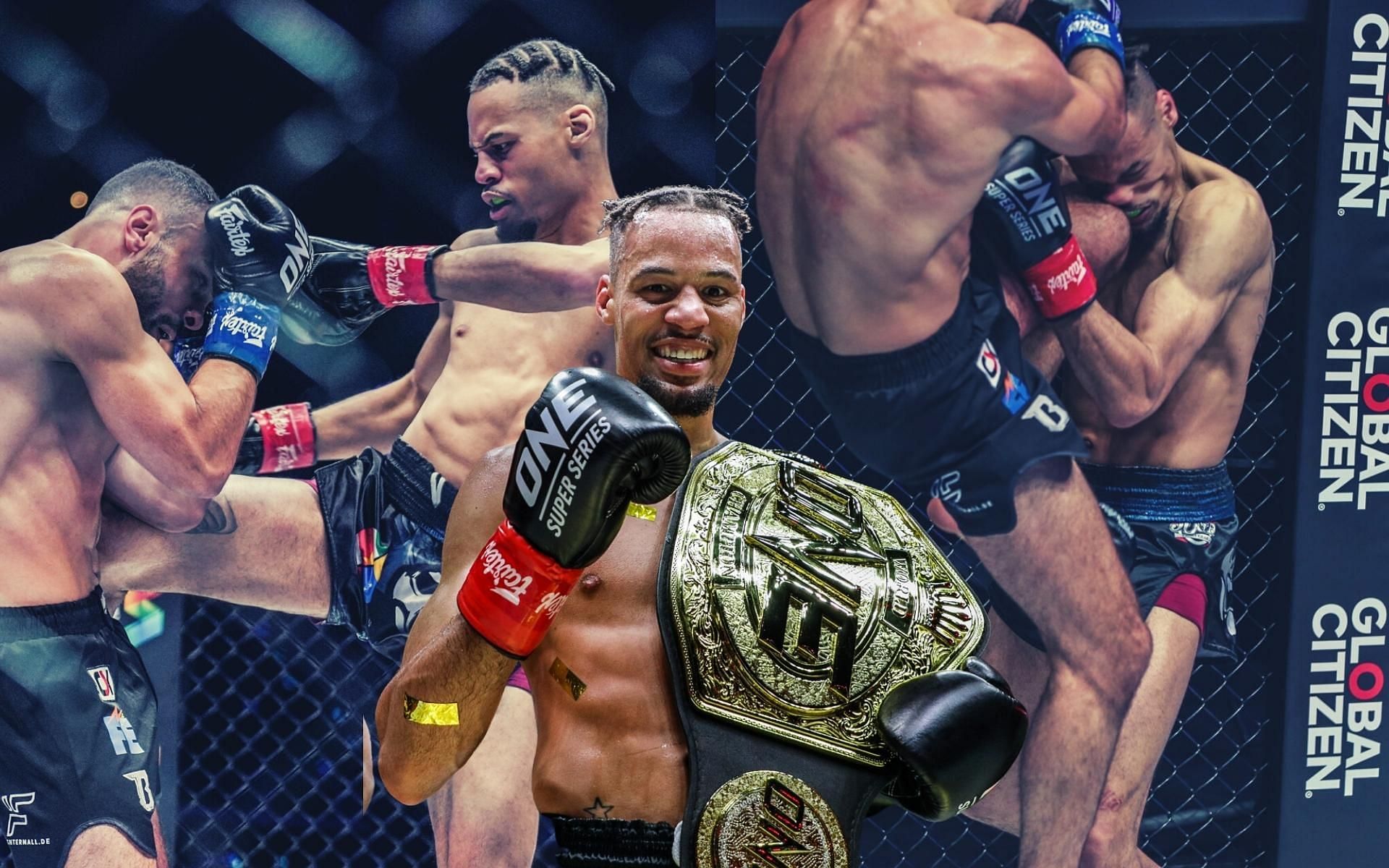 ONE Championship lightweight kickboxing champion Regian Eersel defended his belt at ONE 156. (Images courtesy of ONE Championship)