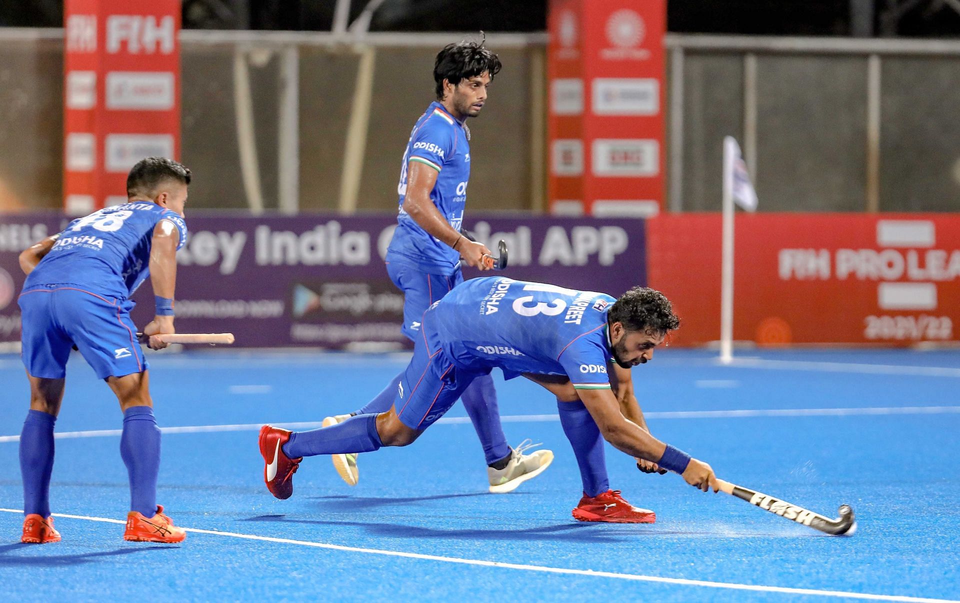 India&#039;s Harmanpreet Singh scores a goal against Germany in their FIH Pro League match. (PC: HI)