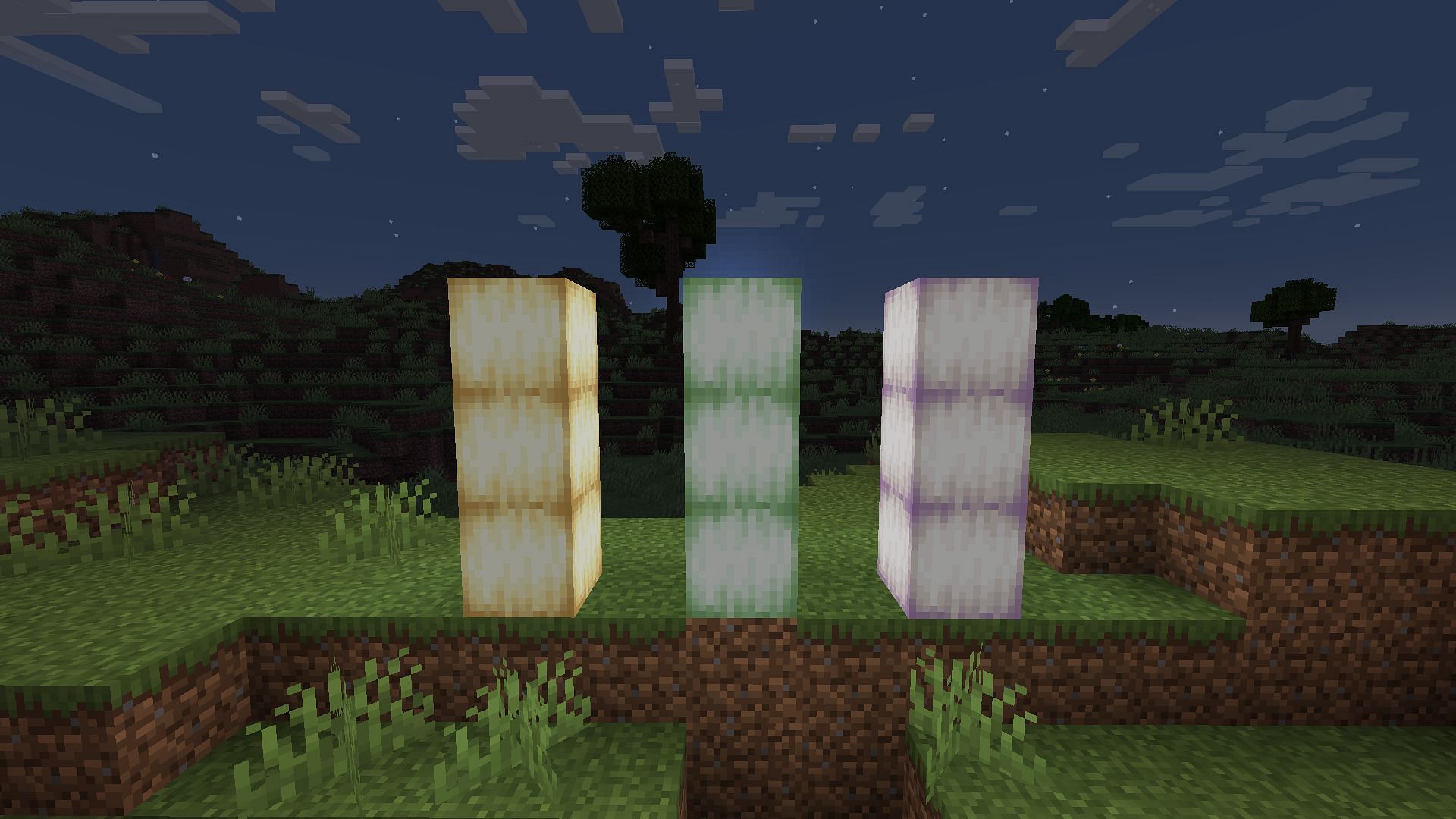The colors of froglights (Image via Minecraft Bedrock Edition)