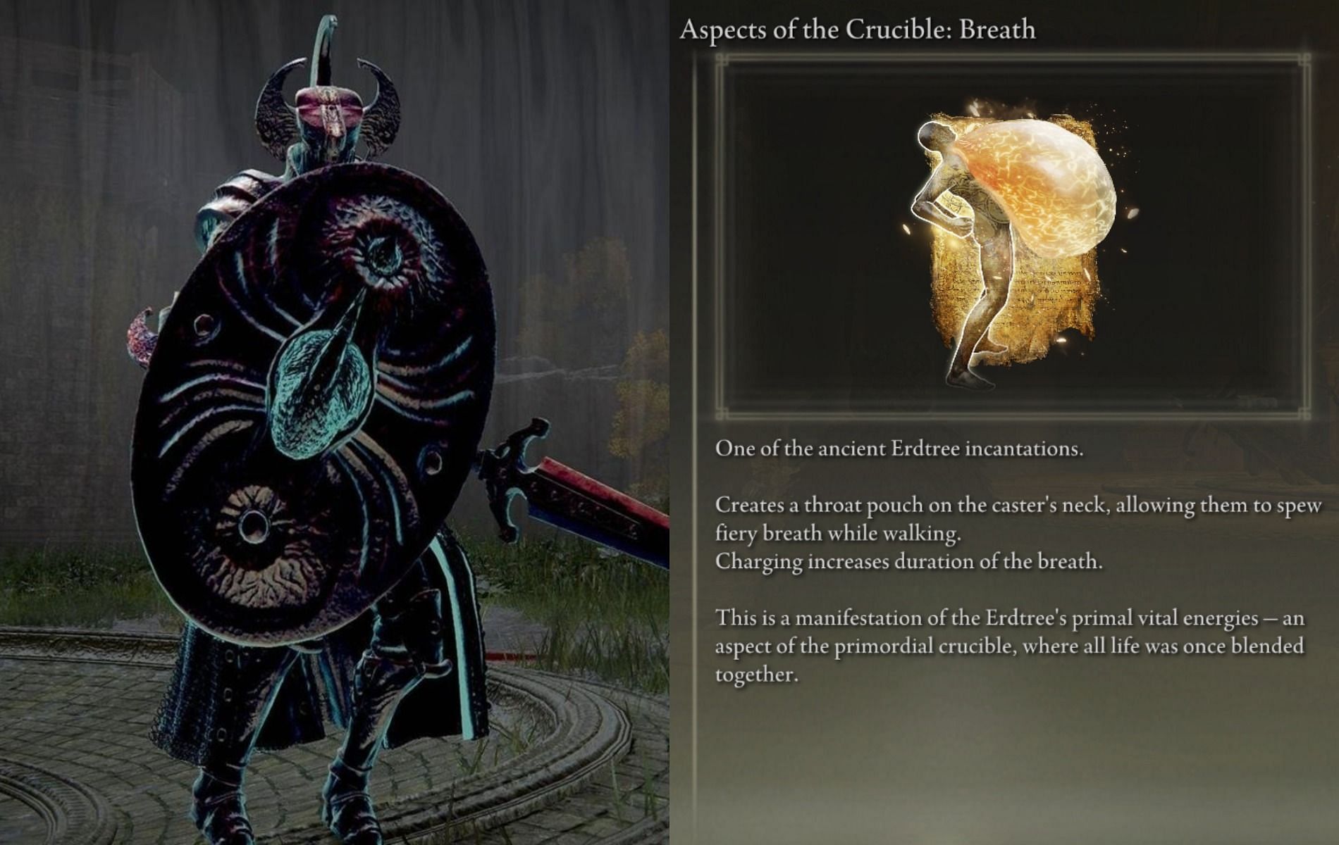 Obtaining the Aspects of the Crucible: Breath in Elden Ring (Images via Elden Ring)
