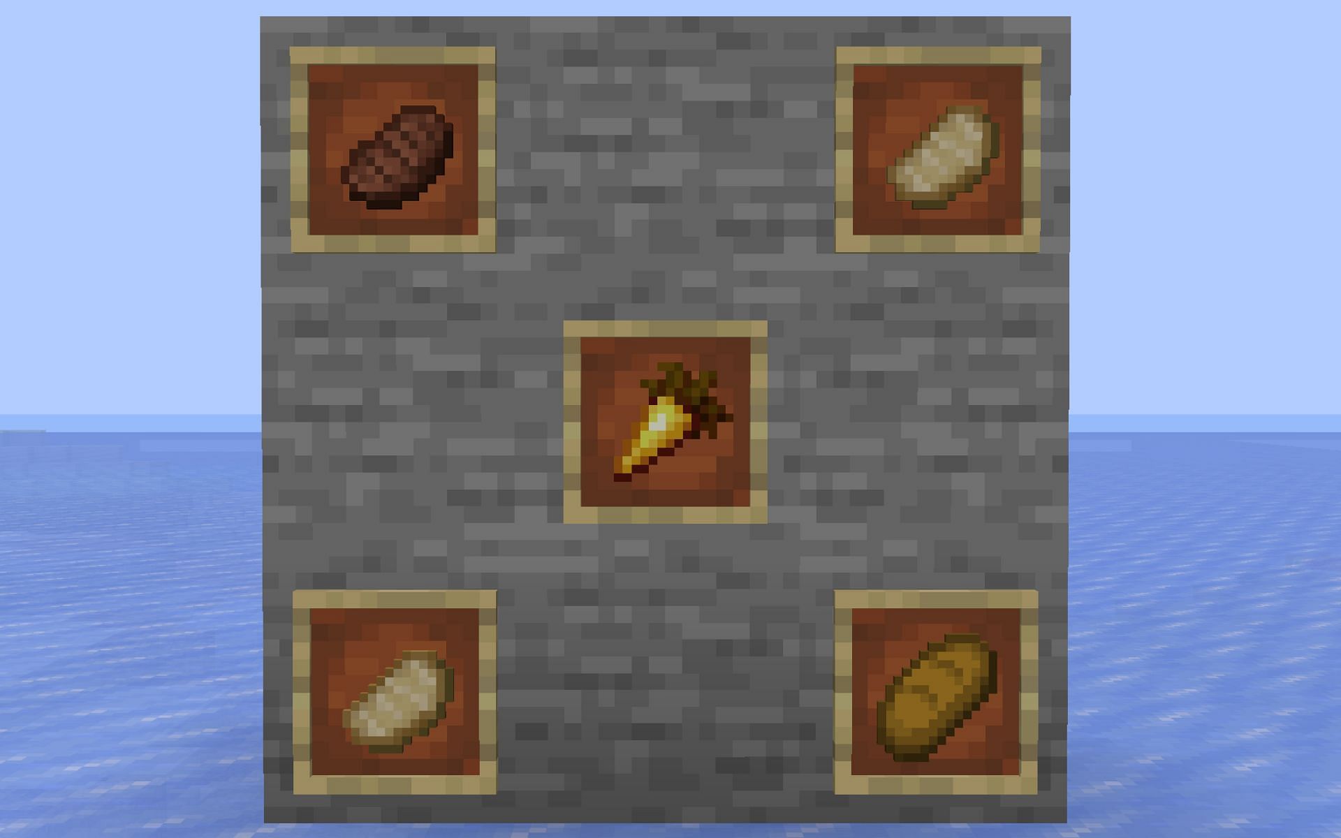 Some of the best food items (Image via Minecraft)