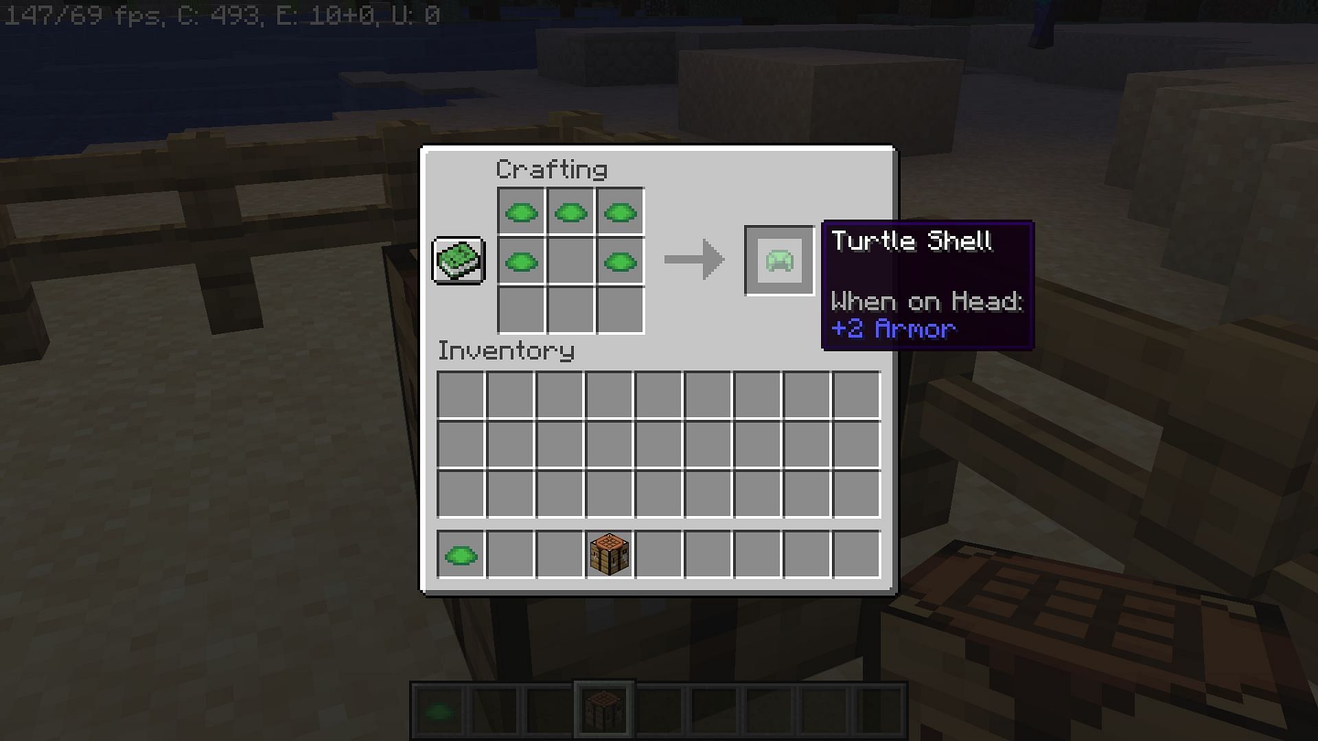 Scutes used to craft (Image via Minecraft 1.18)