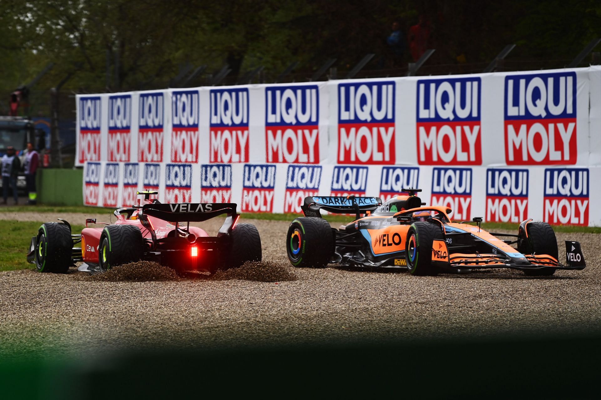 Sainz had to retire after a clash with Ricciardo.