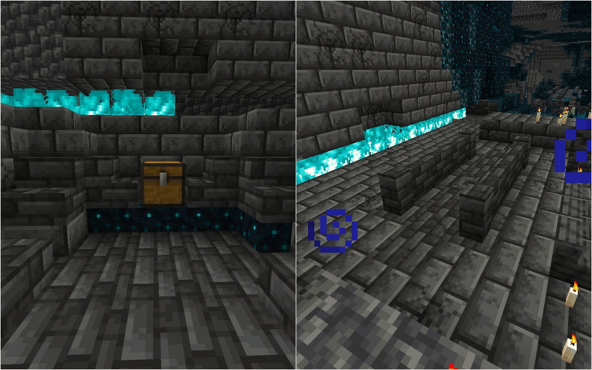 Different puzzles to open the secret room (Image via Minecraft)
