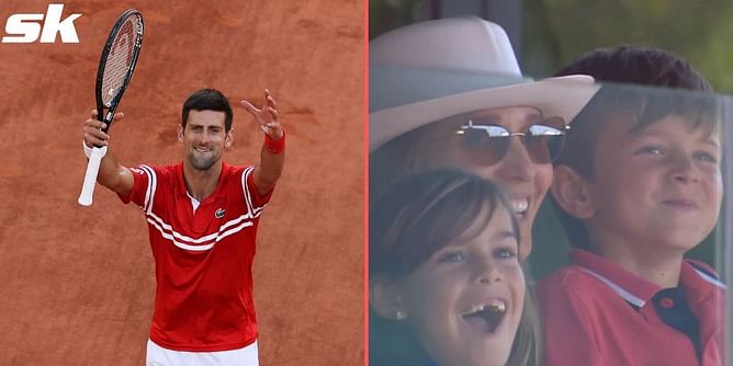 Watch: Novak Djokovic's wife Jelena mimics Serb's signature celebration after he beats Karen Khachanov at the Serbia Open