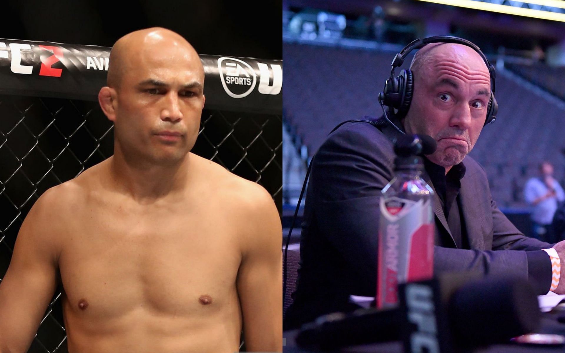 B.J. Penn (L) (via @bjpenn on Instagram), Joe Rogan (R)