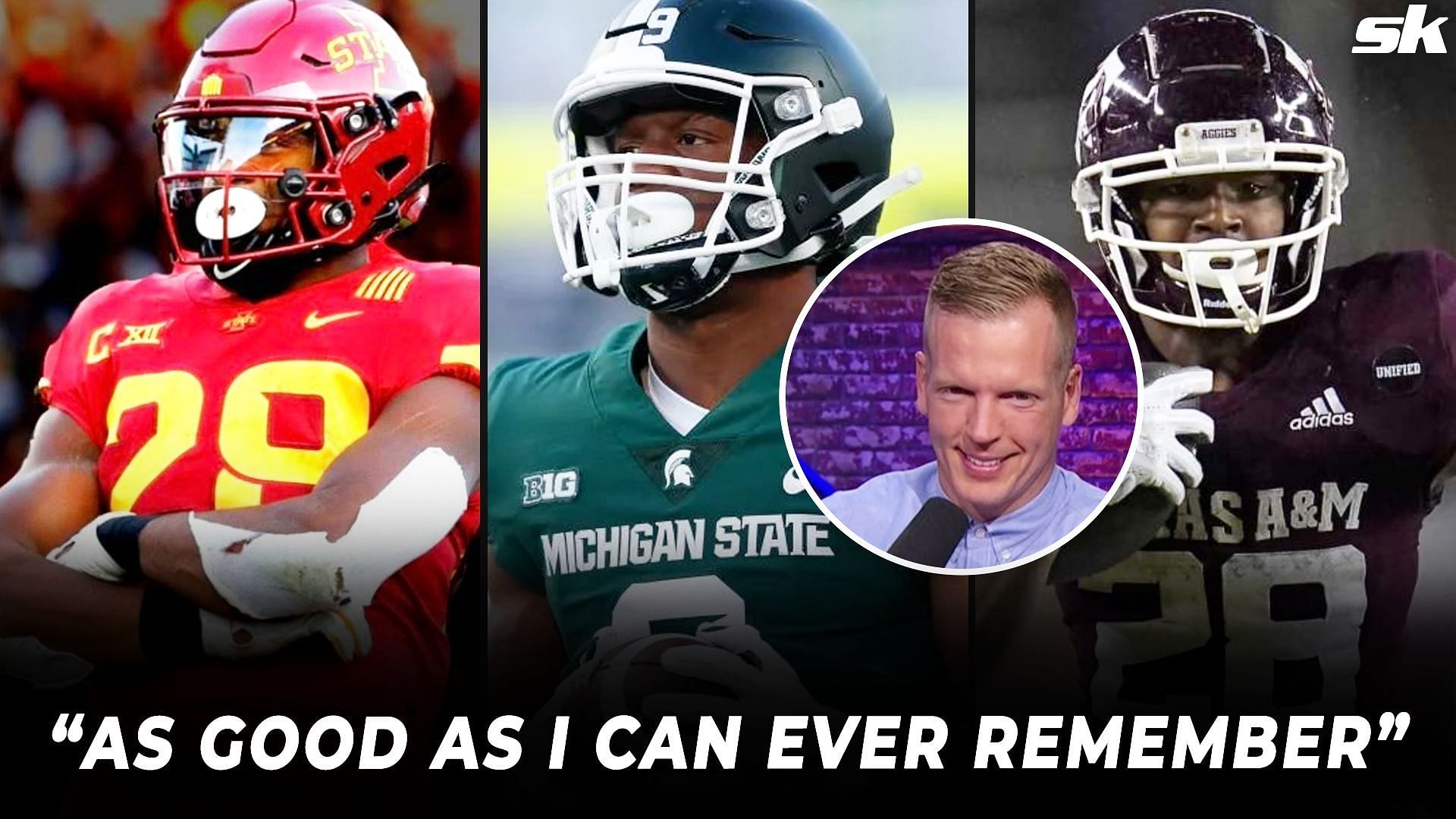 Chris Simms (inset) beleives the running back draft class is &quot;as good as I can ever remember&quot;