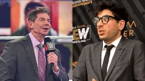 Vince McMahon (L), Tony Khan (R)