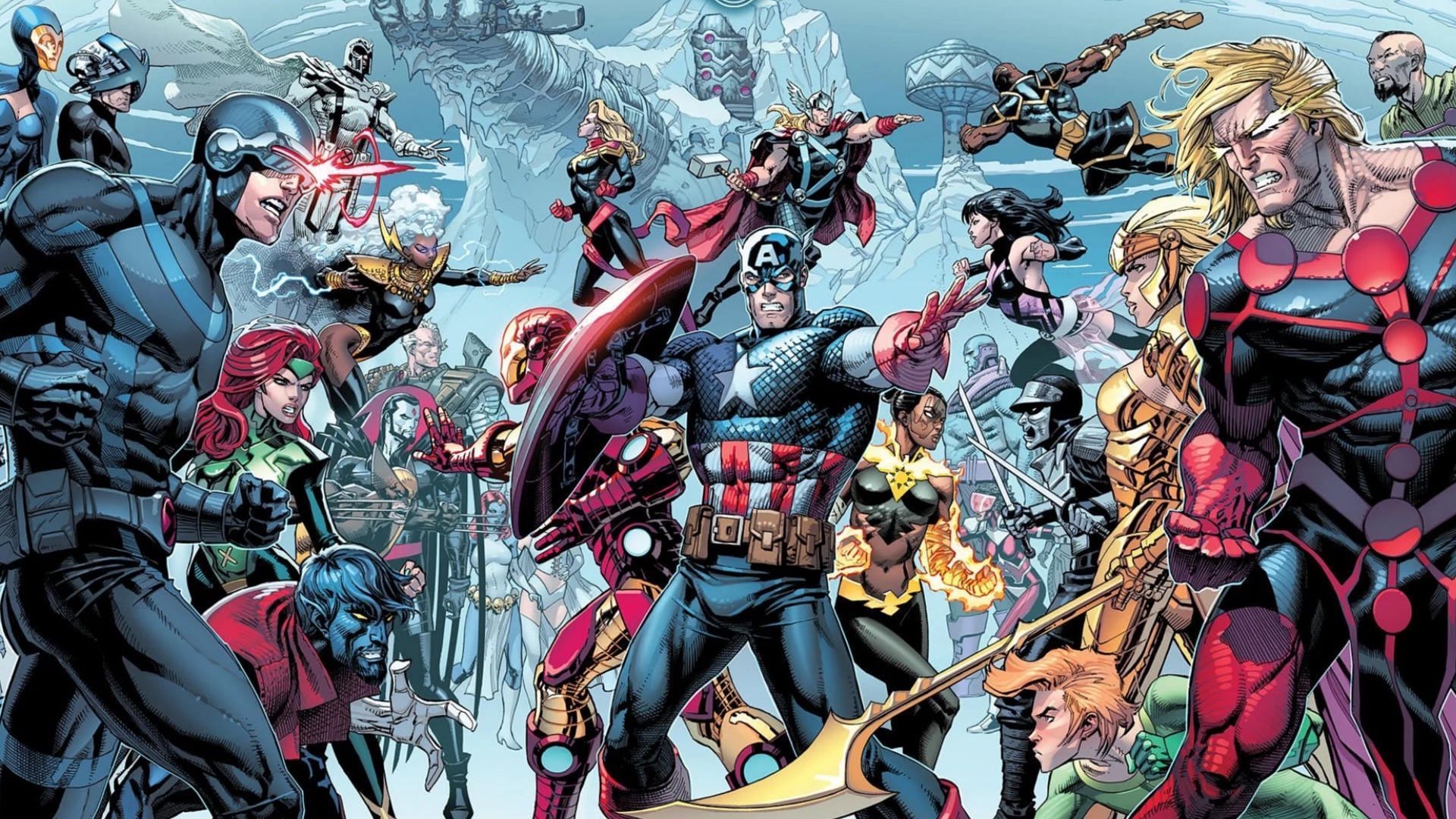 Various Marvel superheroes as they appear in the comics (Image via Marvel Entertainment)