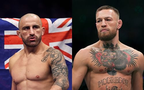 Alexander Volkanovski (left), Conor McGregor (right)