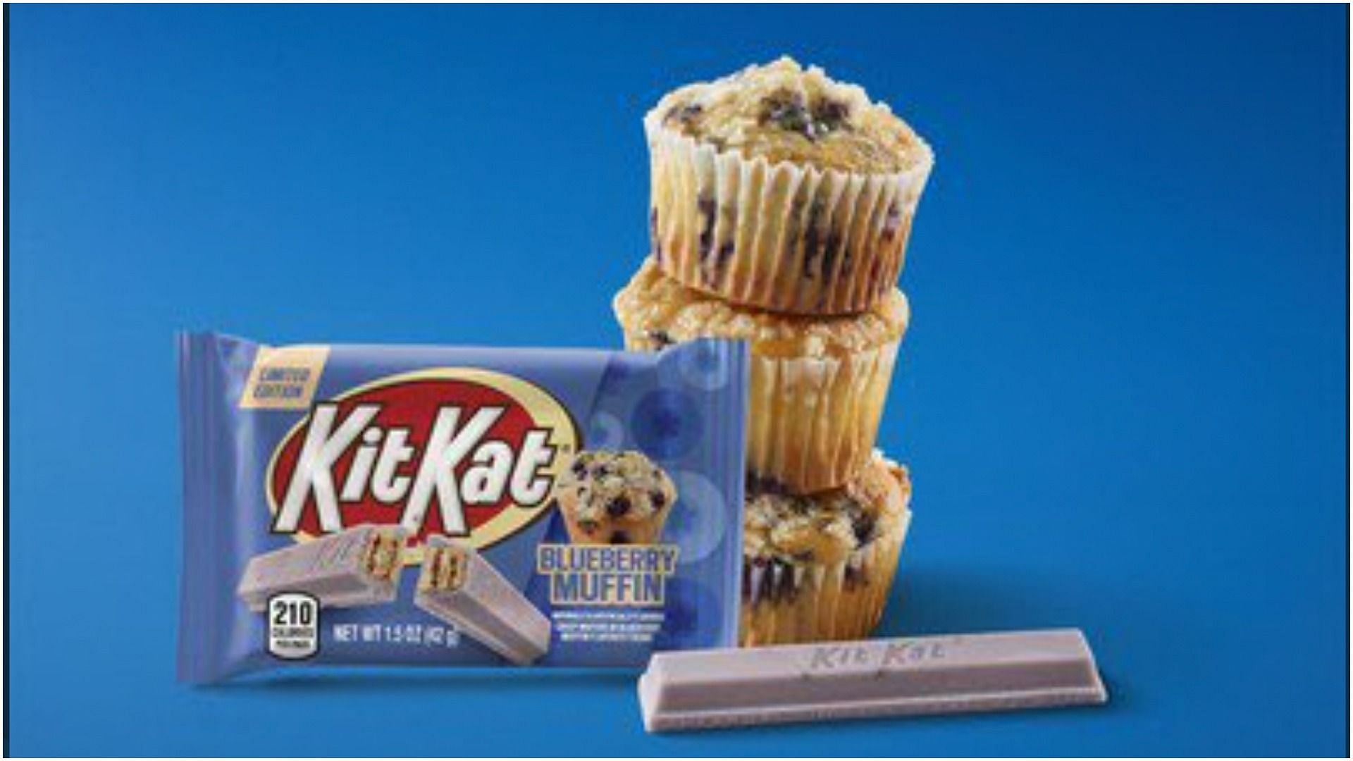 Kit Kat has a new limited edition Blueberry Muffin bar. (Image via @ericinsarasota/Twitter)