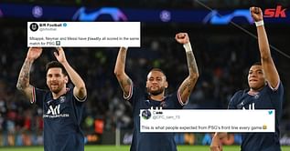 Twitter explodes as PSG's Lionel Messi, Kylian Mbappe and Neymar destroy Lorient 5-1
