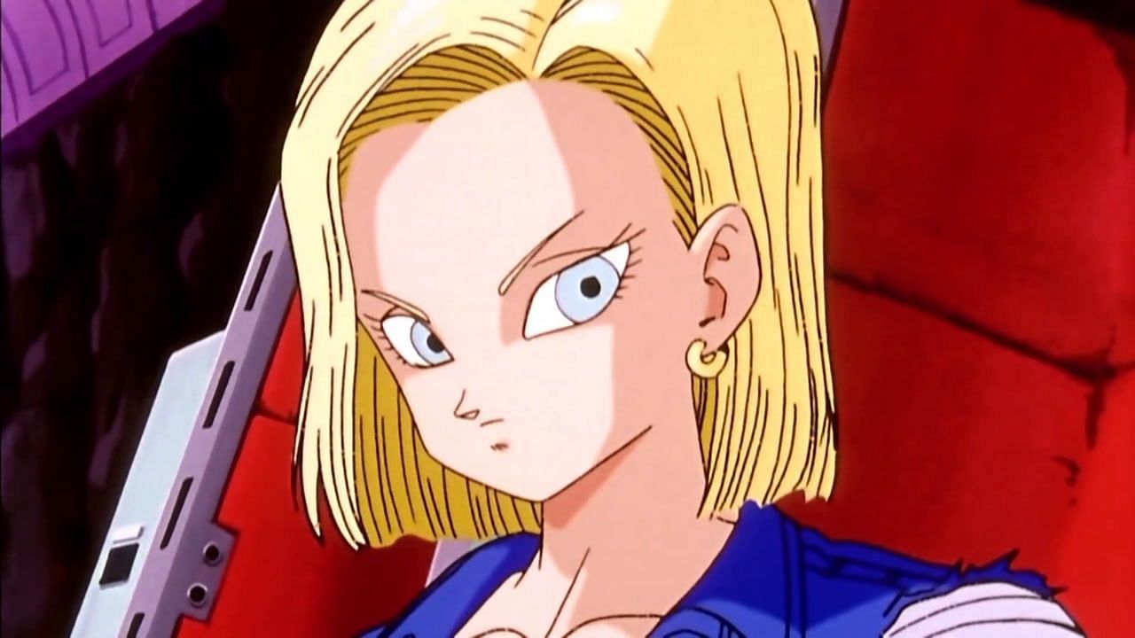 Android 18 as seen in the Dragon Ball Z anime (Image via Toei Animation)