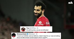 "We don't respect them, neither should you!" "We're not offended" - Manchester United fans respond hilariously as Liverpool attacker Mohamed Salah clarifies cheeky dig