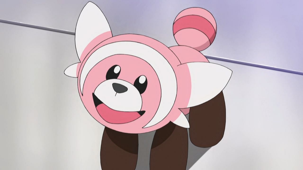 Stufful as it appears in the anime (Image via The Pokemon Company)