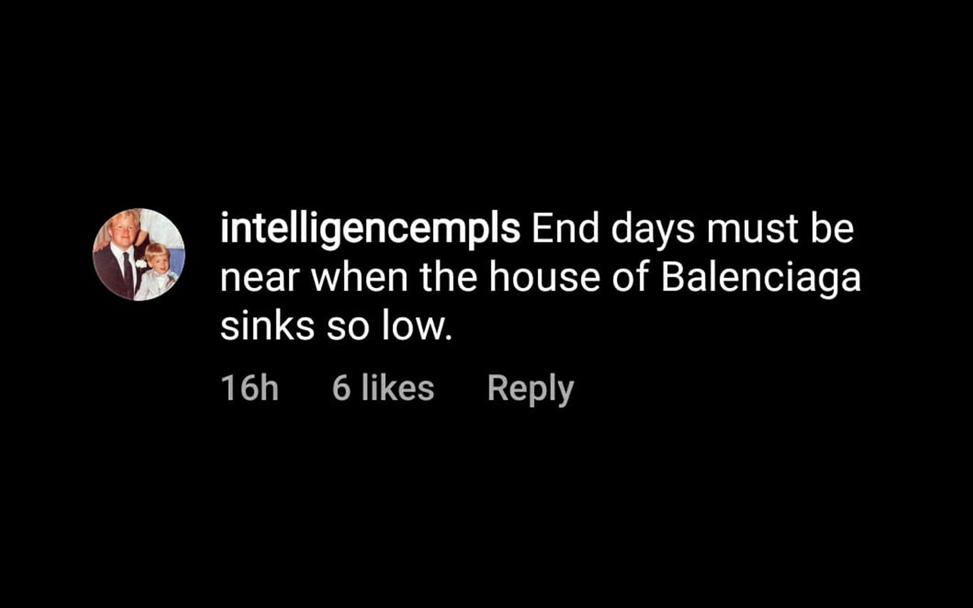A comment by @intelligencempls (Image via @demnagram/Instagram)