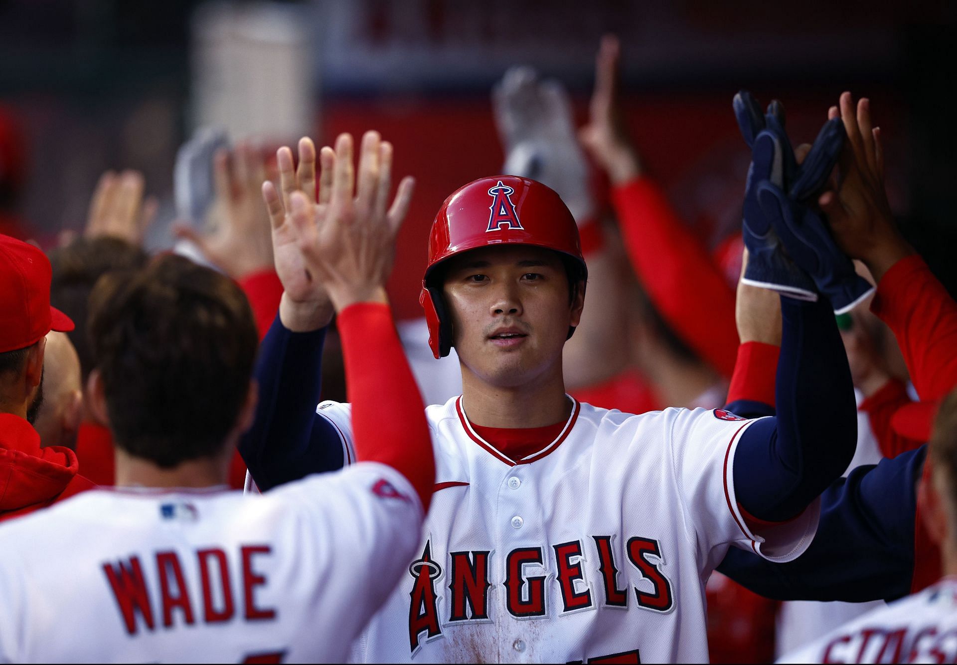 Miami Marlins v Los Angeles Angels