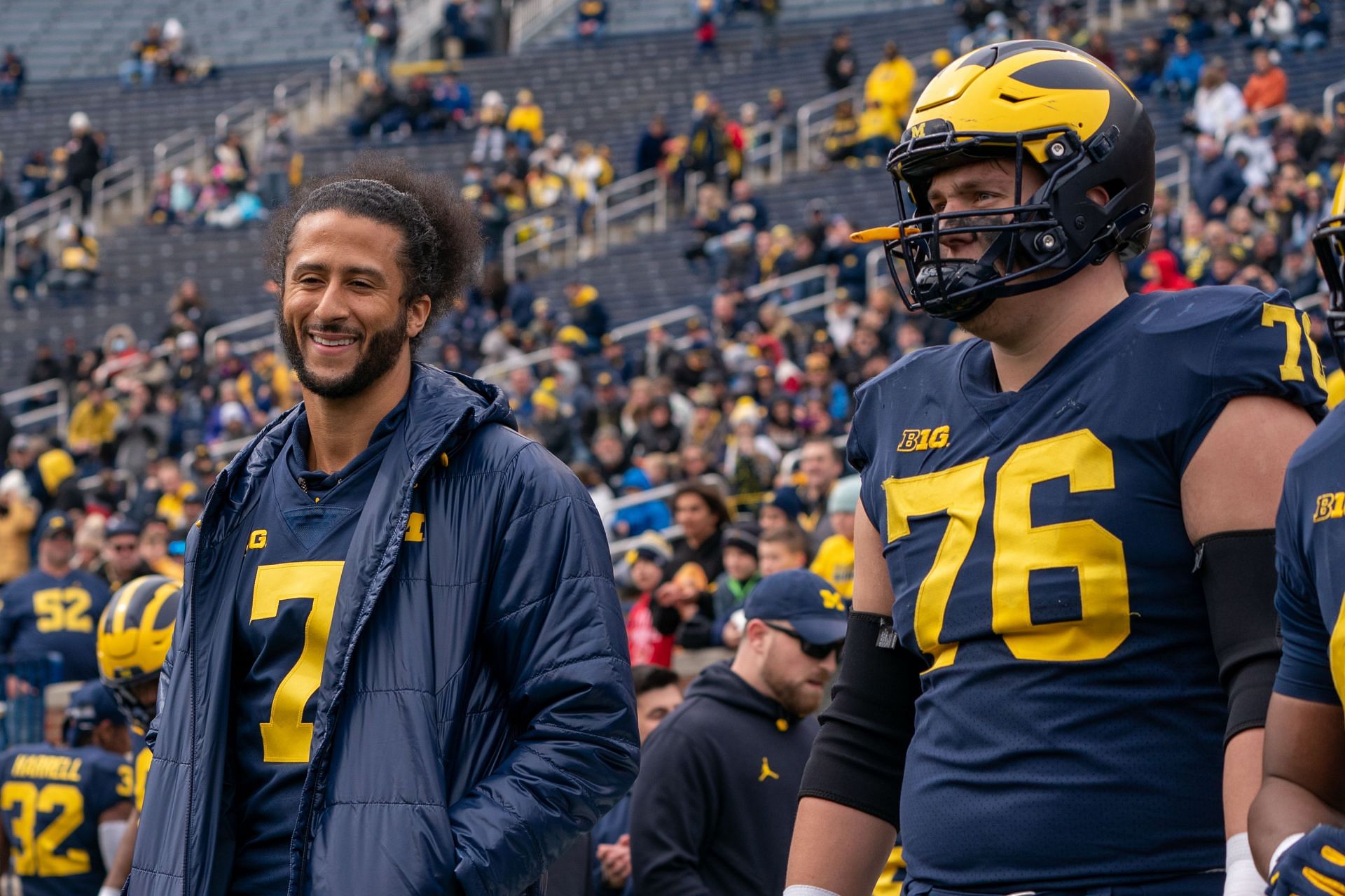 Quarterback Colin Kaepernick at the Michigan Spring Game