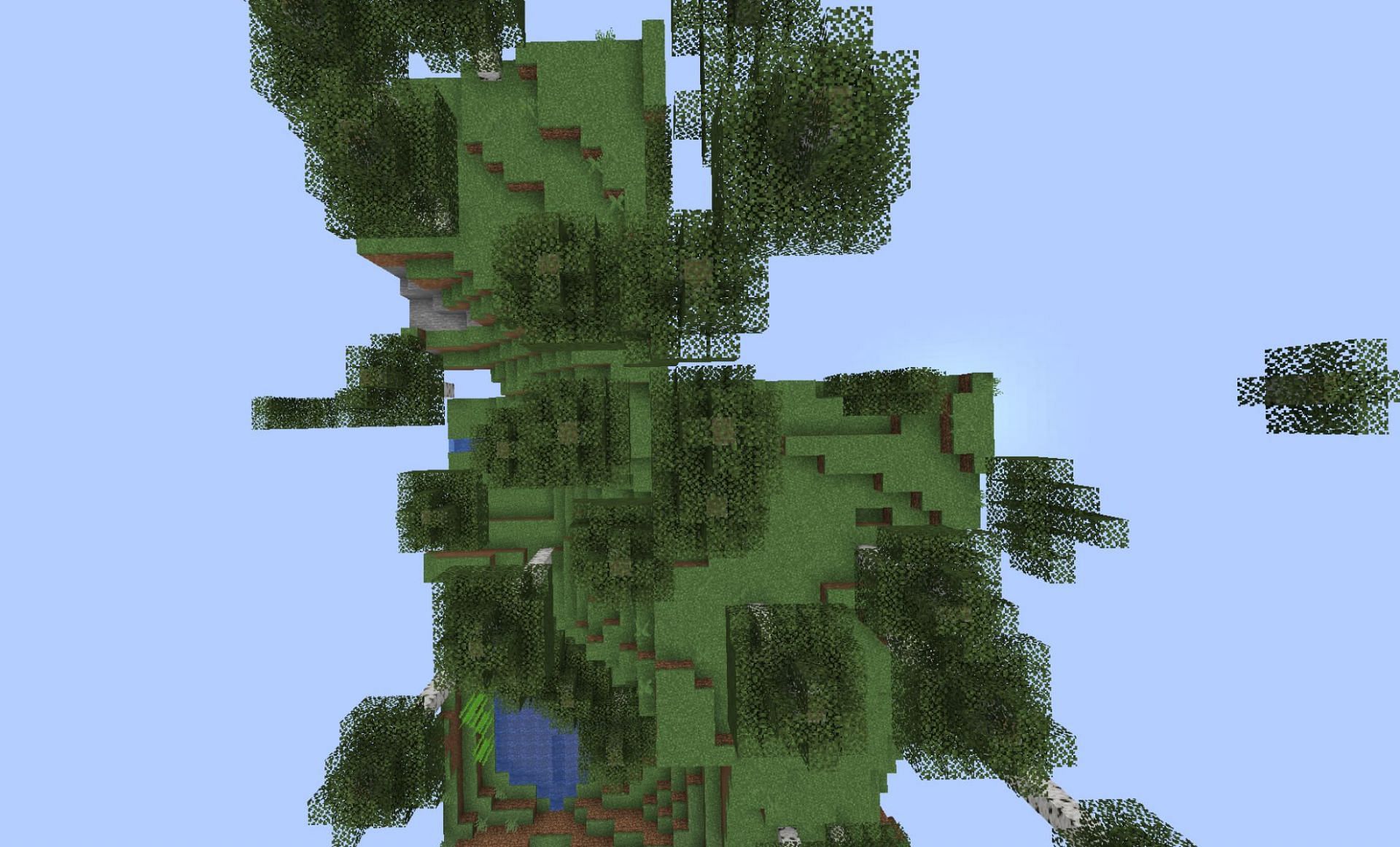 Areas being reloaded after a refresh (Image via Minecraft)