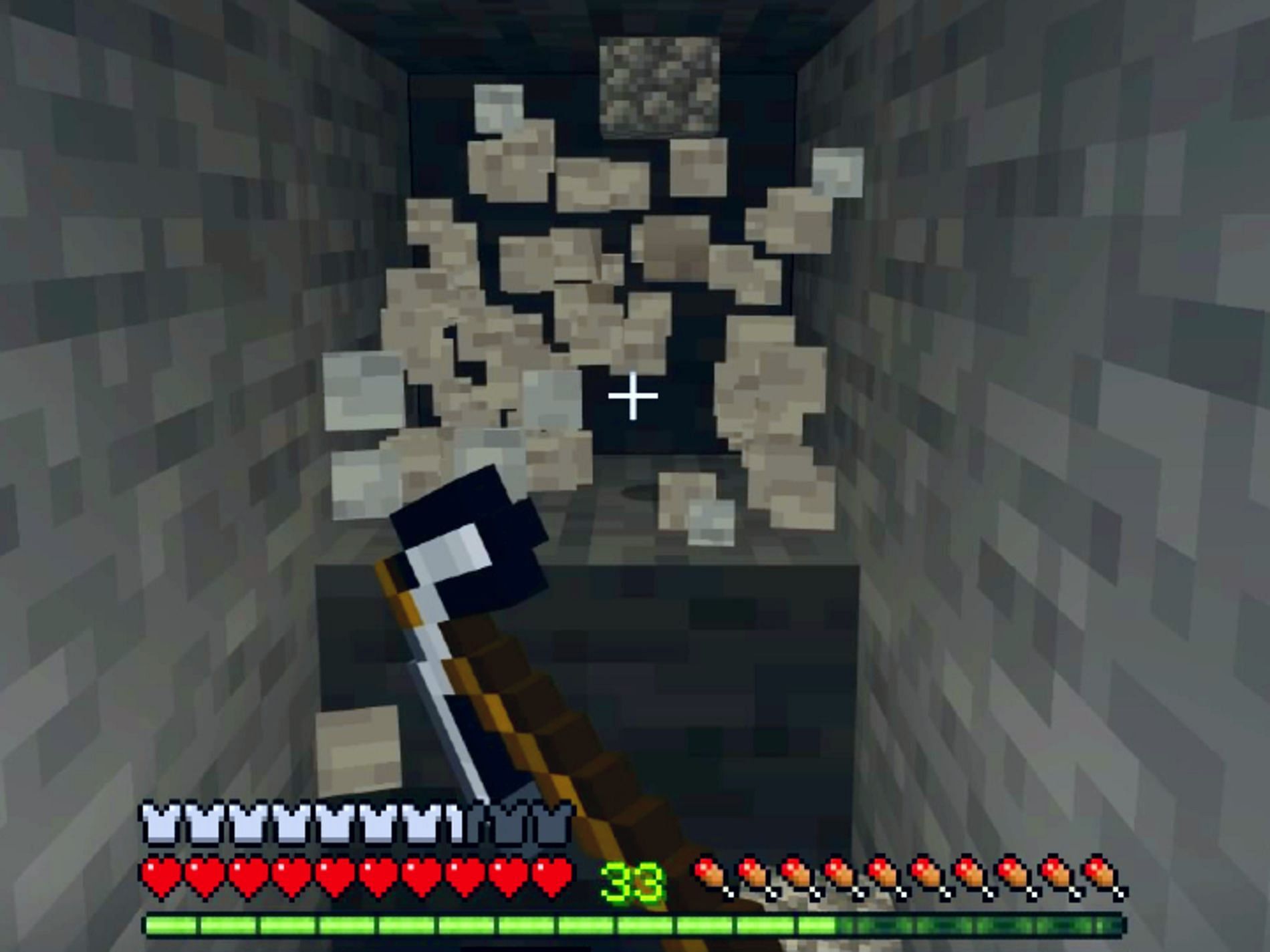 Efficiency speeds up a player&#039;s time in the mine considerably (Image via Mojang)
