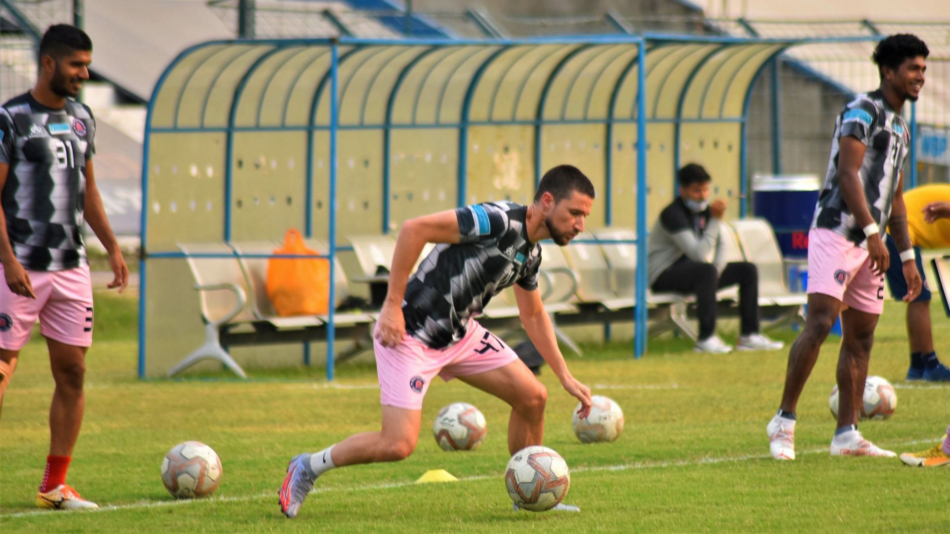 Rajasthan United FC players during a training session (Image credits: I-league Media)