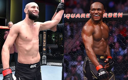 Khamzat Chimaev (left) and Kamaru Usman (right) (Images via Getty)