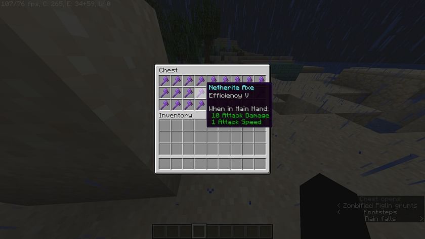 The different levels of the efficiency enchantment in Minecraft