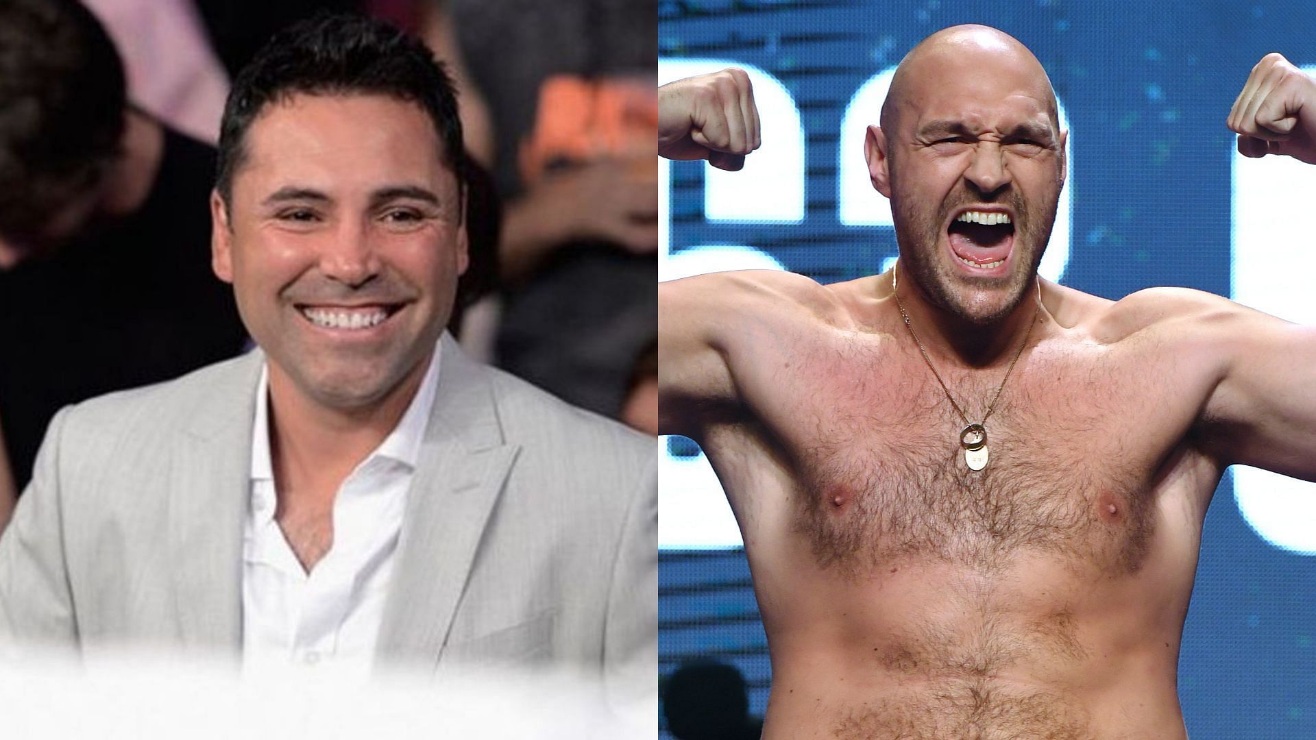 Oscar De La Hoya (left) and Tyson Fury (right)