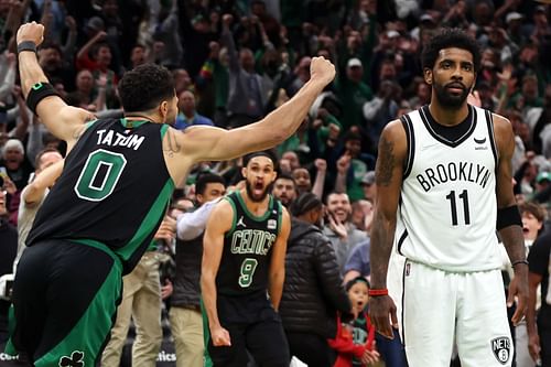 Kyrie Irving faced a hostile Boston Celtics fanbase in Game 1 of the 2022 NBA Playoffs