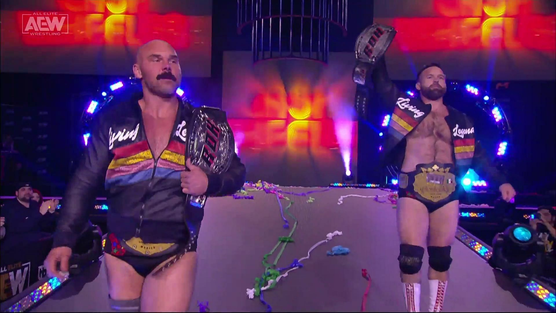 The duo on their way to face The Young Bucks