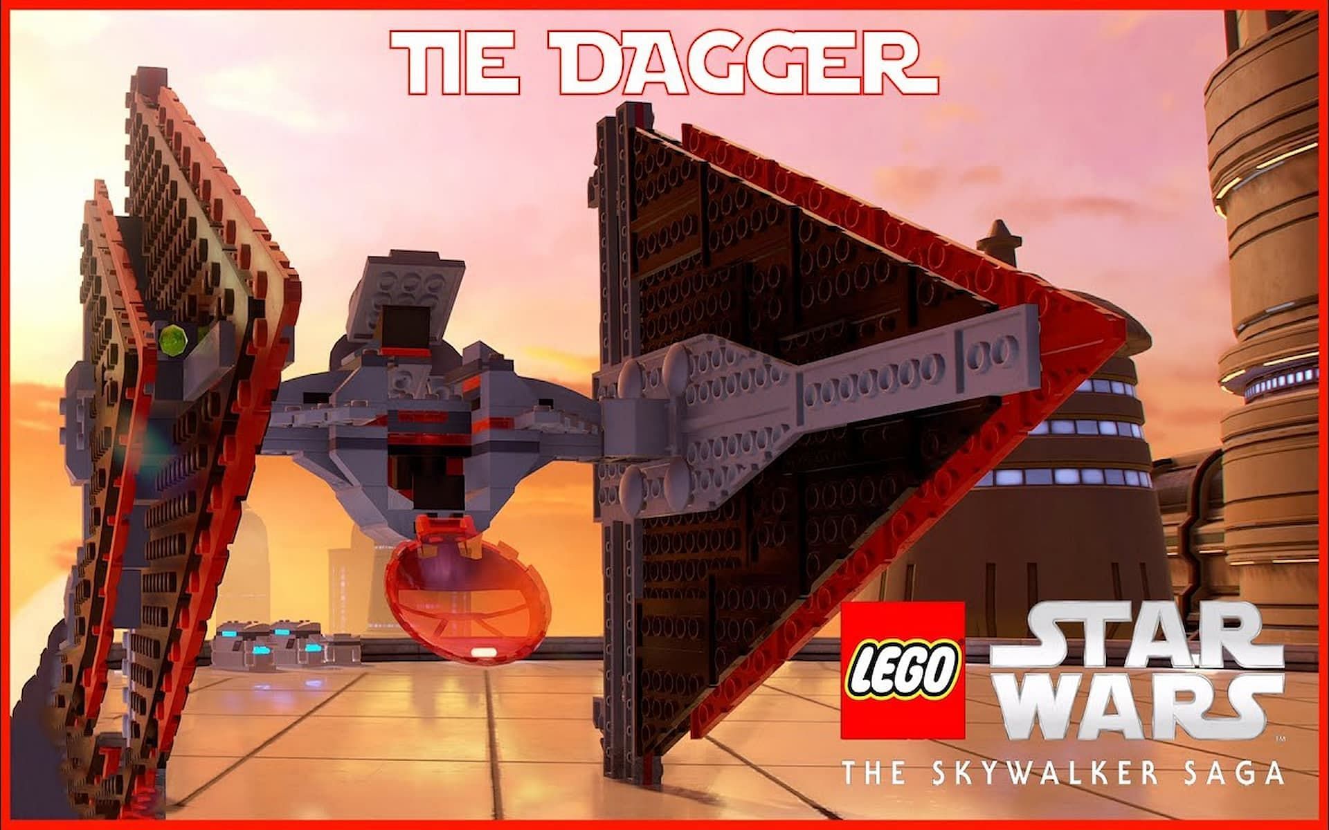 A look at the TIE Dagger starship in Lego Star Wars: The Skywalker Saga (Image via TT Games / JayShockblast)