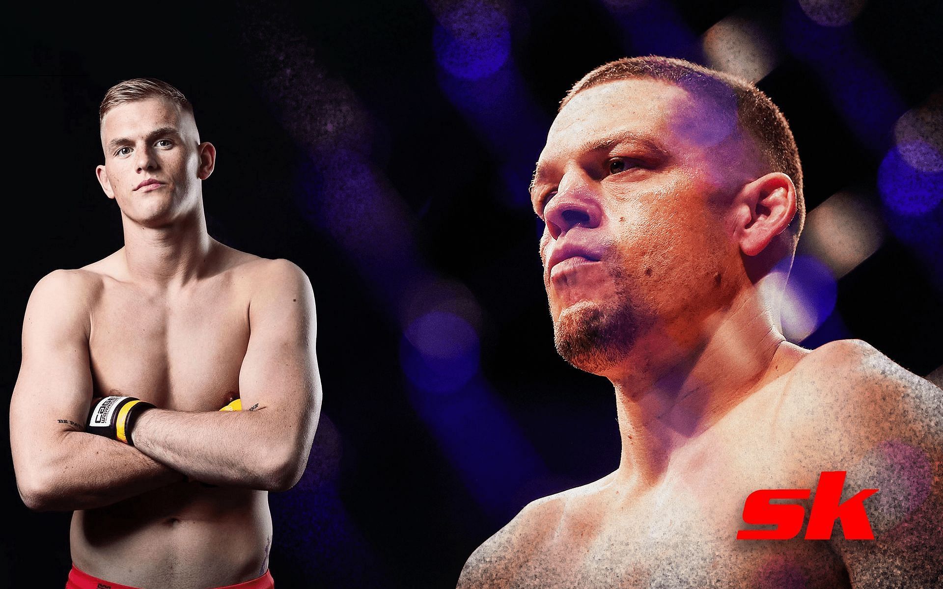 Ian Garry (left) named Nate Diaz (right) as his dream matchup [Left image via @iangarry on Instagram]