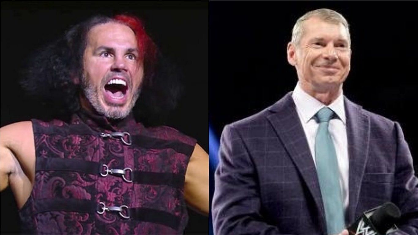 Matt Hardy (L) and Vince McMahon (R)