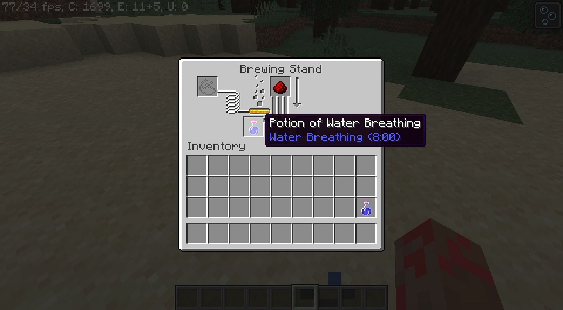 Water breathing (Image via Minecraft)