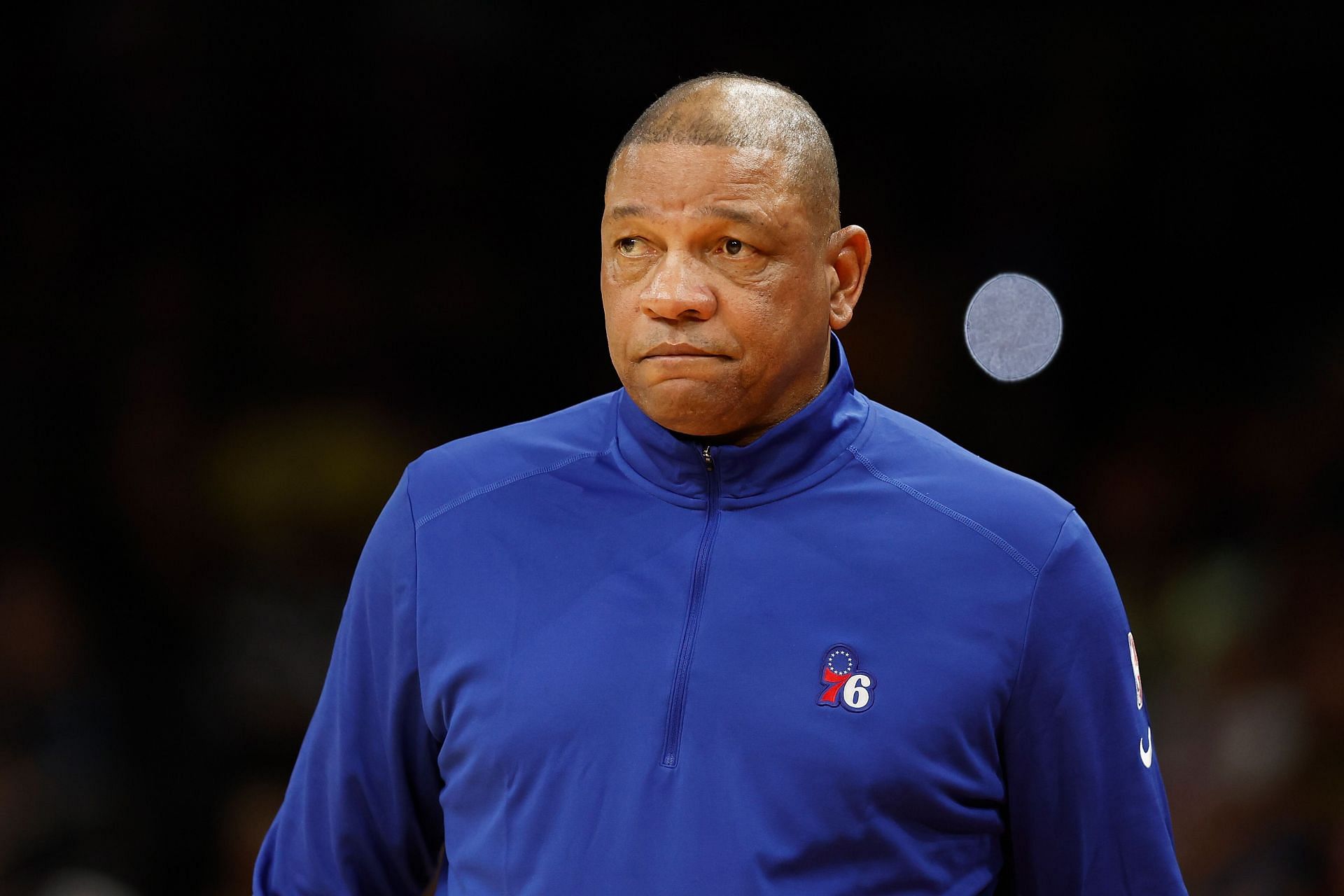 Head coach Doc Rivers of the Philadelphia 76ers gives credit to the Toronto Raptors
