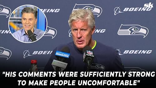 Seattle Seahawks head coach Pete Carroll (Inset:Mike Florio)